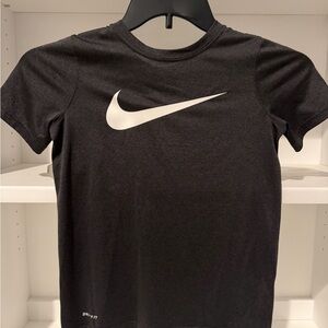 Nike Kids Charcoal Tee with White Swoosh